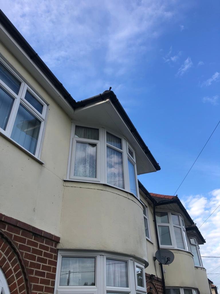 Upstairs and downstairs bay windows on a house in Manningtree