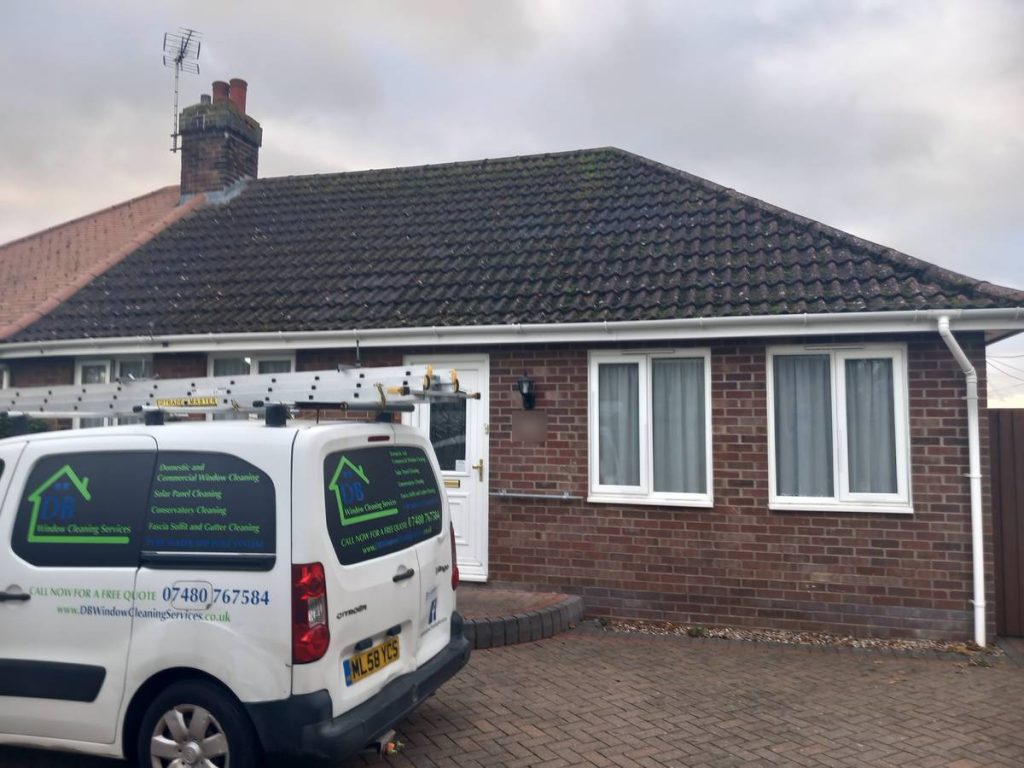 DB Window Cleaning van with ladders, serving Jaywick